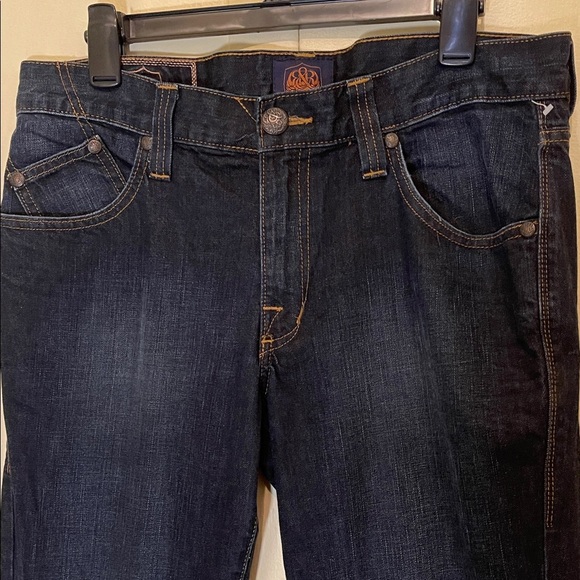 Men's Rock & Republic Dark Blue Jeans 34 X 30 - Picture 2 of 7